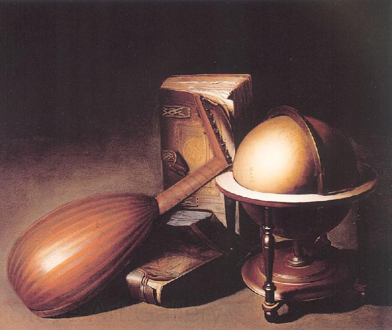 DOU, Gerrit Still Life with Globe, Lute, and Books Spain oil painting art